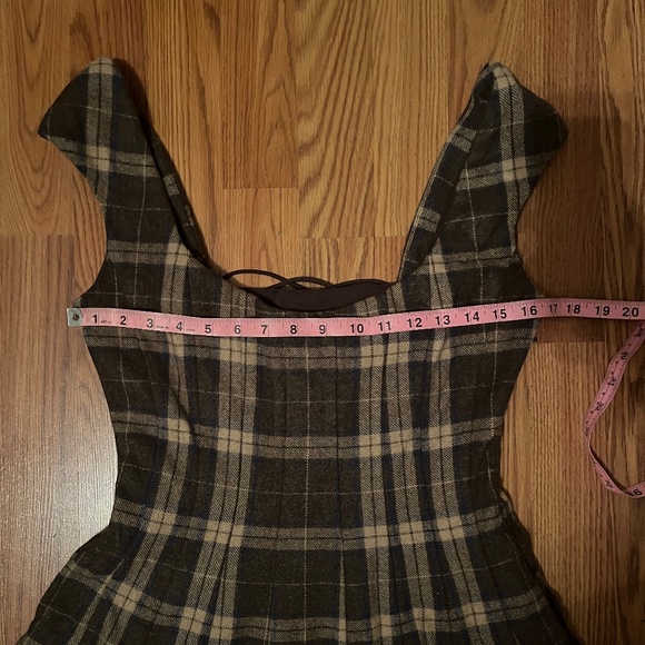 NEW Guizio Leila Tartan Dress Size Medium Multi (Brown) - SEALED PACKAGE - Picture 8 of 9